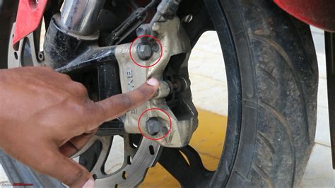 Diy Tvs Apache Rr Front Brake Pad Replacement Team Bhp