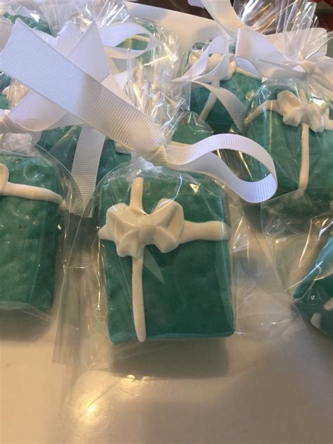 Turquoise Chocolate Covered Rice Krispies With White Edible Etsy