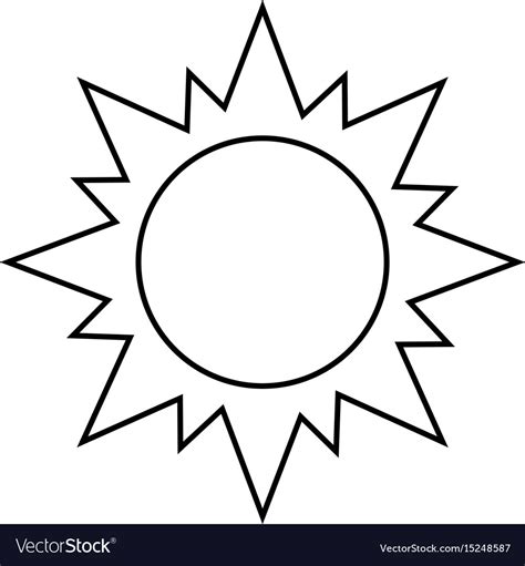 Sun silhouette Royalty Free Vector Image - VectorStock