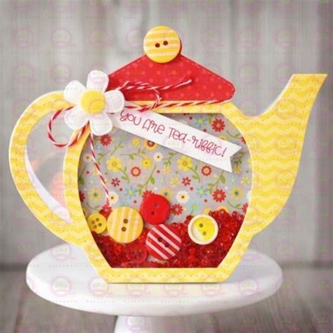 Teapot Shaped Card Set Shaker Cards Shaped Cards Mason Jar Cards