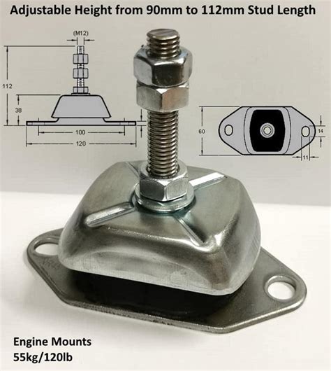 Marine Flexible Engine Mounts 55kg To 300kg — The Seal Extrusion Company Ltd