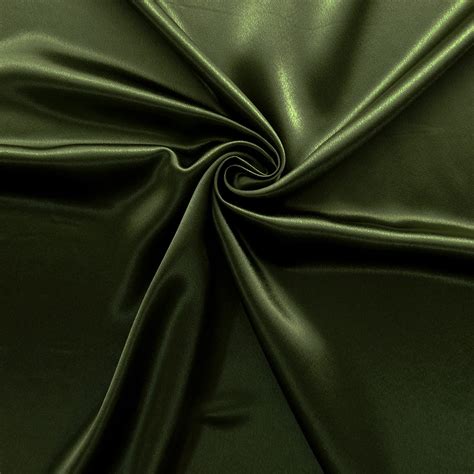 Wholesale Luxe Crepe Back Satin Fabric Olive 25 Yard Bolt