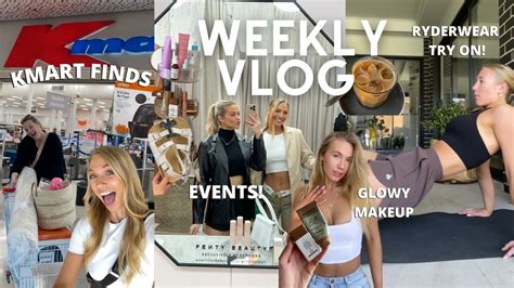 Weekly Vlog Kmart Haul Makeup Routine Ryderwear Try On More