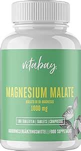 Vitabay Magnesium Malat Tabletten Vegan Laborgepr Ft St Ck Je