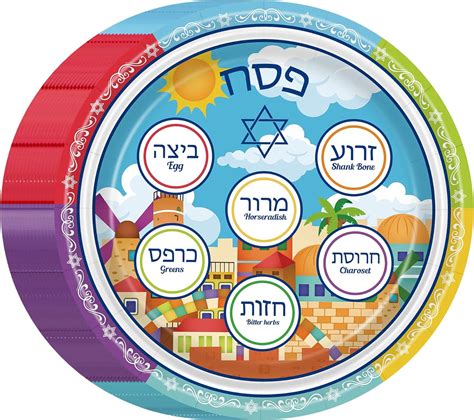 50 Pack Passover Seder Plate 9 Inch Paper Seder Plates For Passover Disposable