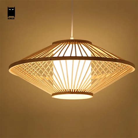 Aliexpress Buy Bamboo Wicker Rattan Pendant Light Fixture Rustic