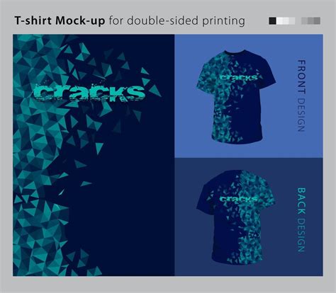 T-shirt for man front and back, Mock-up for double-sided printing ...