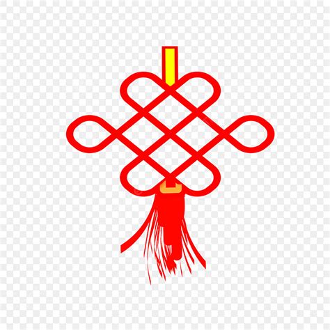 Chinese Knot Clipart Transparent PNG Hd Simple Line Of Red Chinese