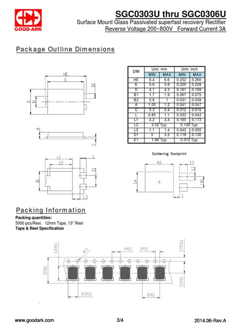 Sgc U Datasheet Pdf Surface Mount Glass Passivated Superfast