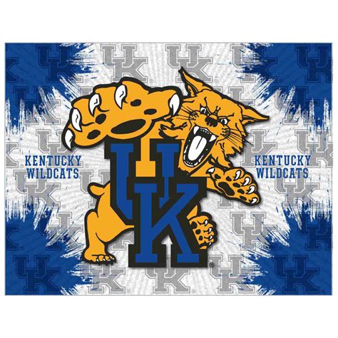 Kentucky Wildcats X Printed Canvas Art Wild Cats Stretched