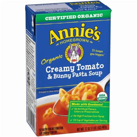 Annie S Creamy Tomato Bunny Pasta Soup 17 Fl Oz Fred Meyer