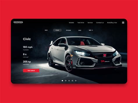 Honda Banner UI by Nejimsha on Dribbble