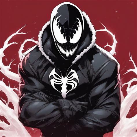 Sexy Anime Style Venom Symbiote Wearing A Winter J Openart