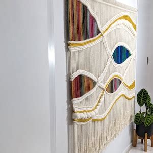 Contemporary Woven Tapestry Large Modern Macrame Wall Hanging