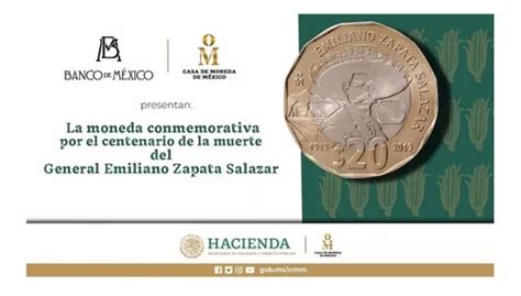 Moneda Conmemorativa Del Centenario General Emiliano Zapata Meses Sin