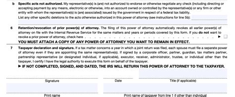 Form 2848 Power Of Attorney Declaration Of Representative