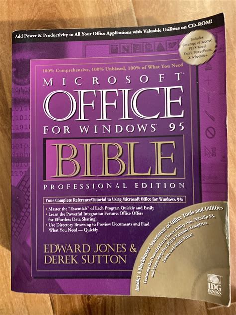 Microsoft Office Bible For Windows 95 Sutton Derek Paperback