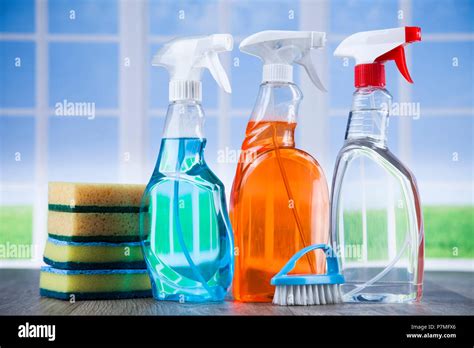 Assorted Cleaning Products Stock Photo Alamy