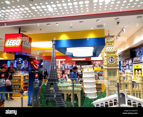 People Visit The Lego Flagship Store At Shanghai Shimao Festival City