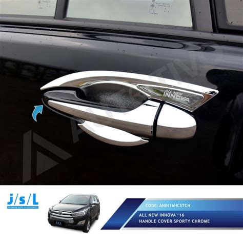 Cover Pegangan Pintu Jsl All New Innova Handle Cover Sporty Chrome