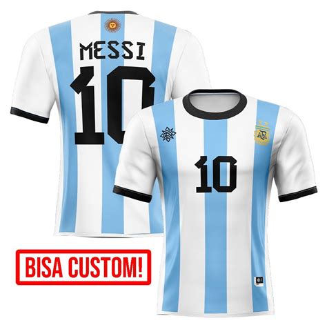 Jual Jersey Lionel Messi Argentina 10 World Cup Home Kaos Baju Bola