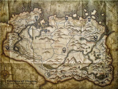 Large Skyrim Map by Solace-Grace on DeviantArt