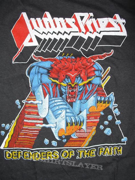 Judas Priest Defenders Of The Faith Tour 1984 TShirtSlayer TShirt And