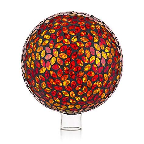 HomDSim Glass Gazing Ball Reflective Garden Sculptures Outdoor Lawn