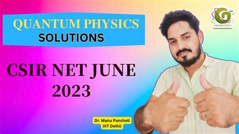 QID 705036 I CSIR NET June 2023 Physics Solutions I Quantum Mechanics I