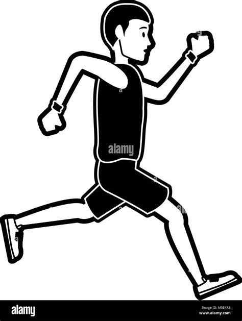 Fitness man running cartoon Stock Vector Image & Art - Alamy