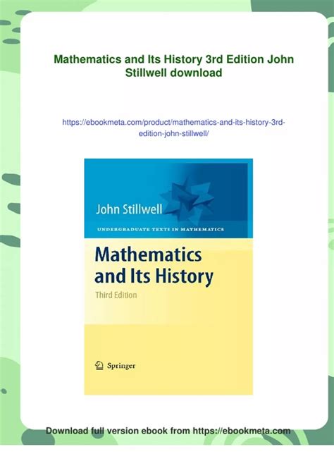 Mathematics And Its History Stillwell Manual Amaznore 5