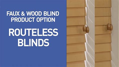 Routeless Wooden And Faux Wood Blinds Demo Youtube