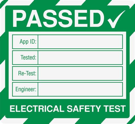 Plug Top Electrical Safety Test Label Seton