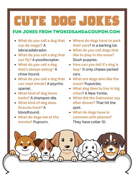 Funny Dog Jokes For Kids And Adults Plus Free Printable | DIYIdeaCenter.com