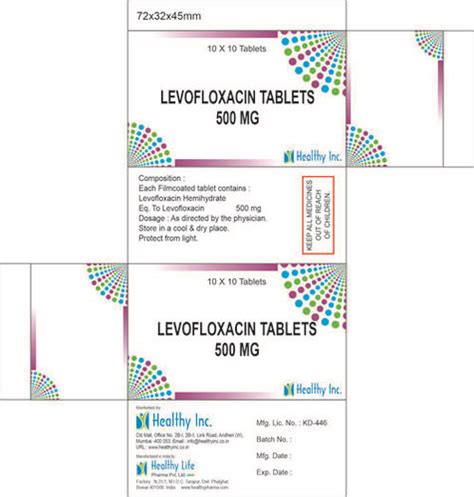 Levofloxacin Tablets Mg Medicine Raw Materials At Best Price In