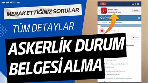 Askerlik Durum Belgesi Nas L Al N R E Devlet Youtube