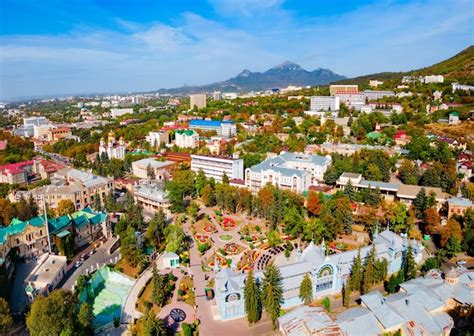 Premium Photo | Pyatigorsk city aerial panoramic view