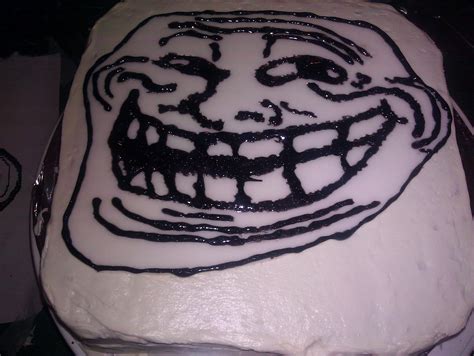 Troll Face Birthday Cake