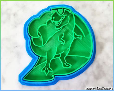 T Rex Surfing Cookie Cutter | Crimson Mane