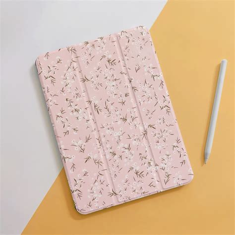 Elegant Retro Flowers Pink Ipad Air Case For 109 105 102 Ipad 1098