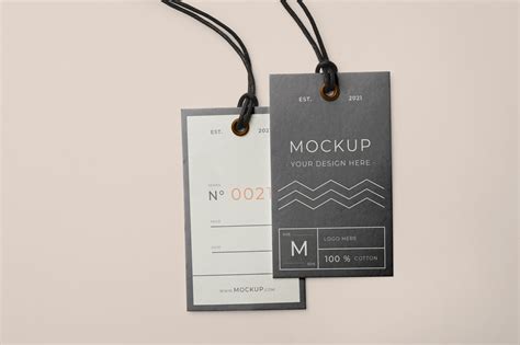 Free Hang Label Tag Mockup | Mockuptree