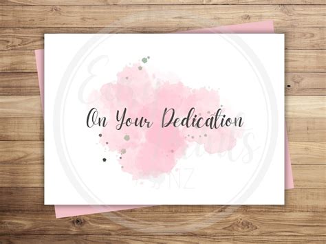 Dedication Card Baby Dedication Card Happy Dedication On Your