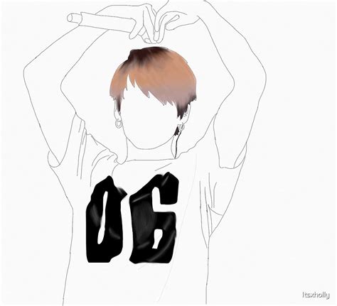 "Jungkook Line Art" by Itsxholly | Redbubble