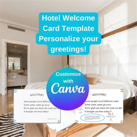 Hotel Guest Welcome Card Template 8 - Etsy