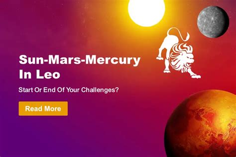 Sun Mars Mercury Conjunction In Leo 2021 Effects MyPandit