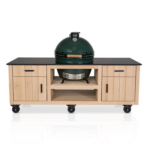 Big Green Egg Xl Fraaii Tafel Eikenhout Classic Long Ii Bbq Green