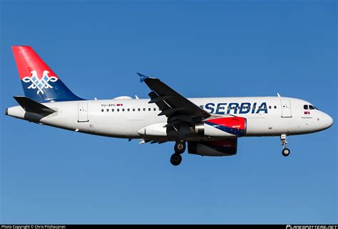 YU APC Air Serbia Airbus A319 131 Photo By Chris Pitchacaren ID