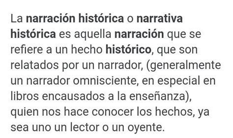 Quiénes hicieron la narración histórica Brainly lat