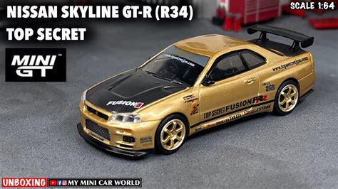 『my Mini Car World』unboxing Mini Gt 164 Nissan Skyline Gt R R34 Top