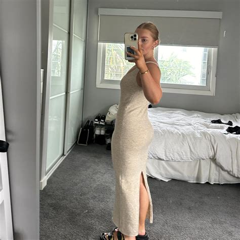 Nude Lucy Logan Knit Sand Dress Worn Once Size Xs Depop